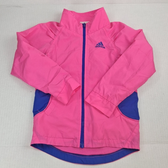 Adidas Pink Full Zip Windbreaker Jacket - Picture 1 of 4